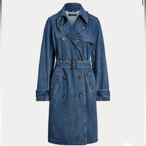 NWT Lauren Ralph Lauren Denim Trench Coat